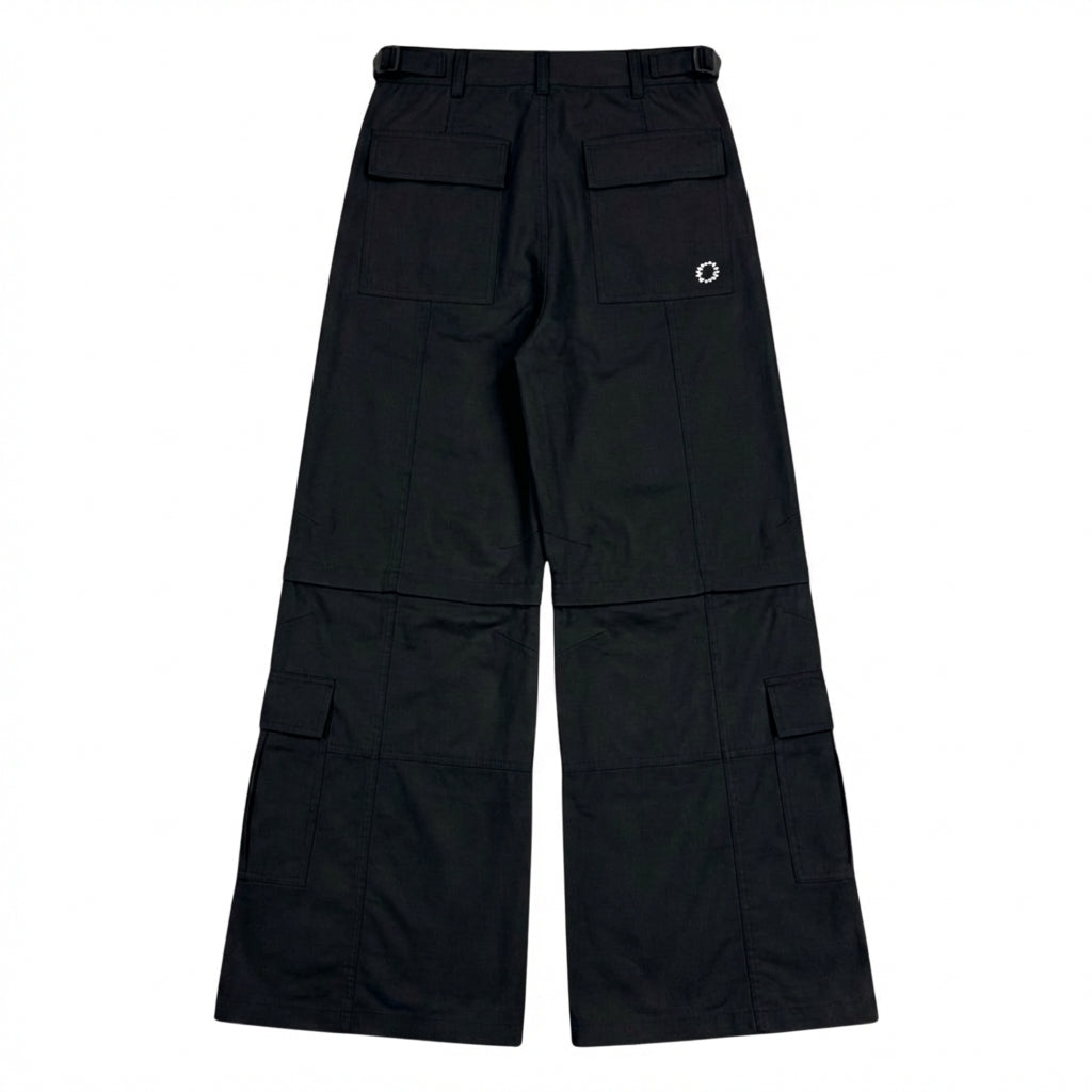 CONVERTIBLE CARGO PANTS, BLACK