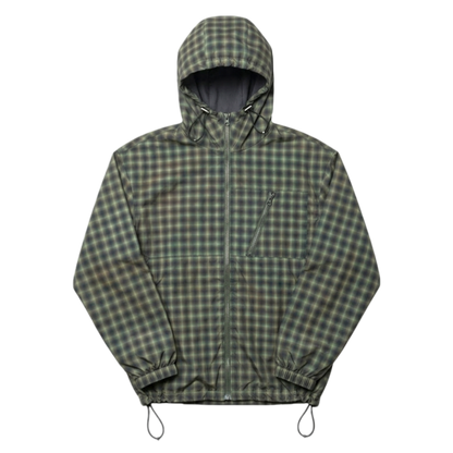 PLAID WINDBREAKER, GREEN