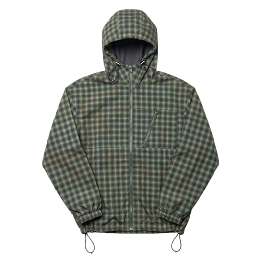 PLAID WINDBREAKER, GREEN
